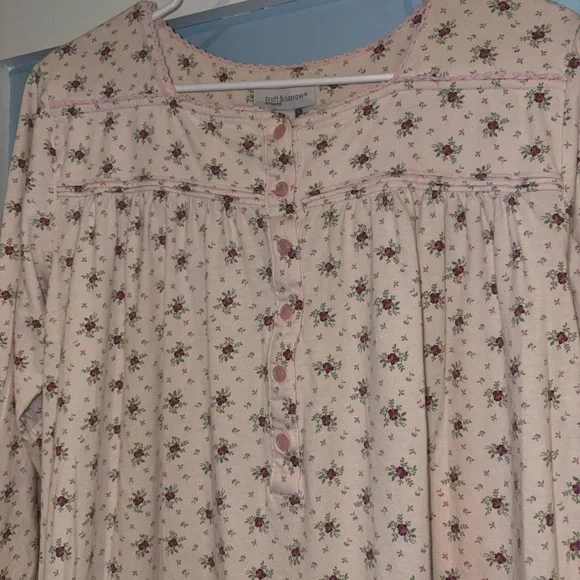 Croft & Barrow Pink Floral Nightgown - Picture 3 of 6